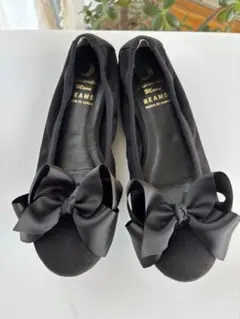 Ray BEAMS SeptemberMoon リボン　バレエシューズ　24.5