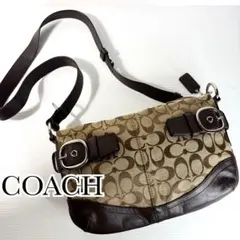 コーチ シグネチャー ショルダーバッグ ダッフル Y2K 00s シルバー金具