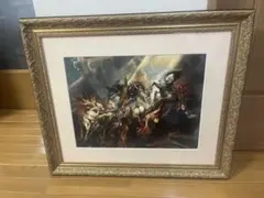 民衆を導く自由の女神ドラクロワ 額縁付レプリカ絵画 大型アート131