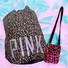 ★PINK VS★ピンク ヴィクトリアシークレット レオパード バッグ 豹柄