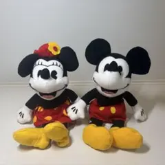【24時間以内発送】 ディズニー ミッキー＆ミニー ぬいぐるみ レトロ
