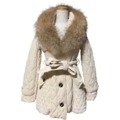 00s y2kラクーンファーキルティングコート平成ギャルフェアリーグランジ