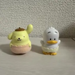 サンリオ　かぼちゃぱんつフィギュア　ポムポムプリン　あひるのペックル　2点セット