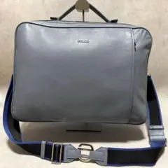 FURLA アルゴ レザー ビジネスバッグ ビジネスリュック 3WAY ブルー