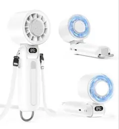 【ストラップ付き】ハンディファン 冷却プレート付き 携帯扇風機 手持ち扇風機