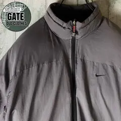 ナイキ ワンポイント刺繍ロゴ ダウンジャケット LARGEリバーシブル