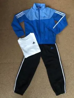 adidas アディダス ウィンドブレーカー上下130cm &Tシャツ140cm