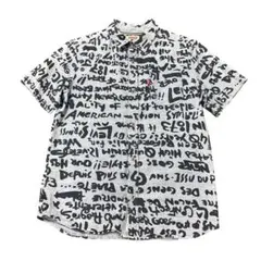 リーバイス　柄シャツ　グラフィティプリント　ブルー　古着　8bのサムネイル