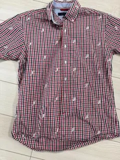 美品　TOMMYHILFIGER 半袖チェックシャツ