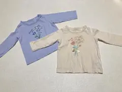 長袖 Tシャツ 2枚セット 80cm 西松屋 薄手 保育園着