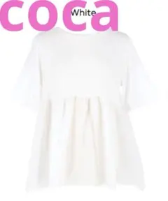 coca クルーネック　ドッキングカットソー　ぺプラム　フレア　異素材　Ｔシャツのサムネイル