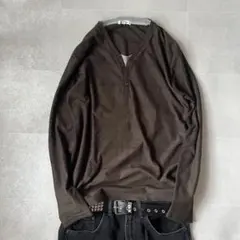 archive henry neck brown layered y2k お兄系