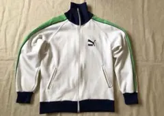 【希少】PUMA track jacket 白×緑×紺 レトロ