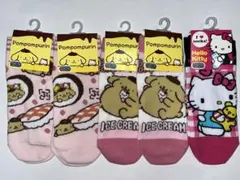 ポムポムプリン、ハローキティ ソックス