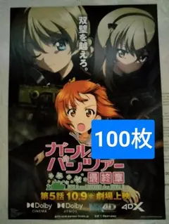 100枚 ガールズ&パンツァー 映画　フライヤー　チラシのサムネイル
