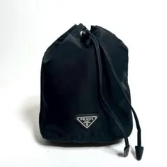 【新品同様✨】現行モデル RFID掲載 プラダ 巾着ポーチ サフィアーノレザー
