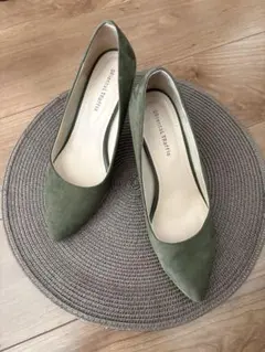 オリーブグリーン スエード パンプス　オリエンタルトラフィック　40