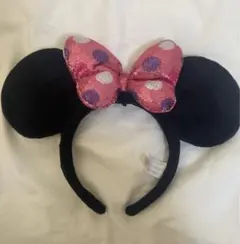 ディズニー　カチューシャ　ミニー　ピンク