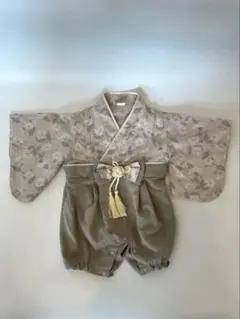 袴ロンパース　ベージュ