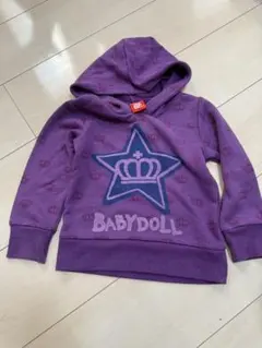 BABYDOLL フード付きトレーナー 100cm 紫
