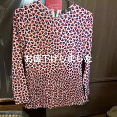 美品 PS Paul smith ハート柄 ペプラムブラウス ウエストギャザー 