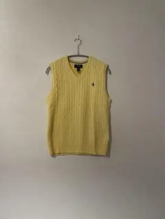 ぴよこ様専用　美品　ポロラルフローレン ケーブル編み　ベスト イエロー 160