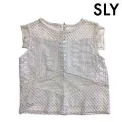 SLY トップス サイズ2 総レース　白　ホワイト