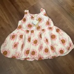 ブリーズ　ベビー　ワンピース　ひまわり柄　80