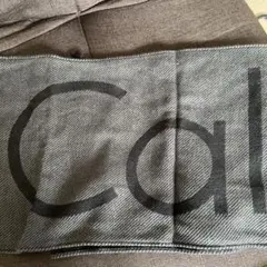 Calvin Klein ロゴ入りグレー マフラー