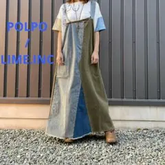 POLPO/ LIME.INC スラブデニムヒッコリーツイルジャンスカのサムネイル