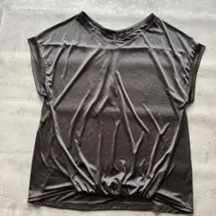 Allure Moda ダークグレー ノースリーブ Tシャツ