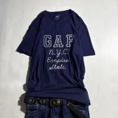 OLD GAP 刺繍 logo crew-neck s/s y2k street