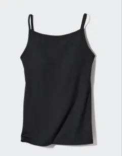 UNIQLO エアリズムコットンボートネックブラキャミソール　ブラック　M