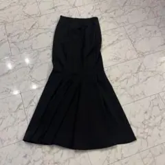 黒 マーメイドスカート ゴムウエスト