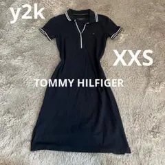 y2k 00s TOMMY HILFIGER ワンピース　XXSサイズ　ネイビー