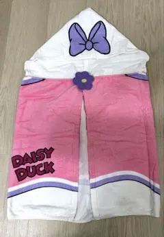 【美品】ディズニー　Daisy Duck フード付きタオル　デイジー　ランド