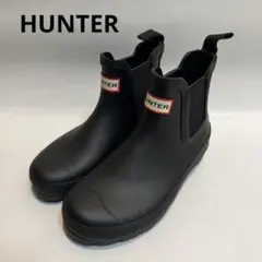 HUNTER ブラック ショートブーツ　UK3 EU36 US5