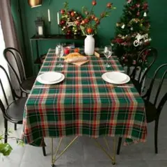 テーブルクロス チェック クリスマス パーティ　レッド Xmas イベント 緑