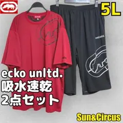 メンズ大きいサイズ5L吸水速乾Tシャツハーフパンツ2点セットecko unltdのサムネイル