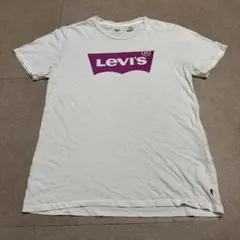 Levi’s リーバイス　半袖　tシャツ 白　ホワイト　紫　ロゴ　Mのサムネイル