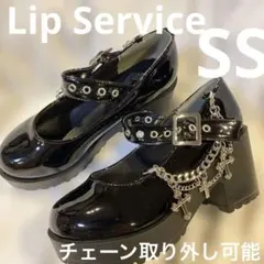 Lip Service 黒 厚底ローファー ストラップ付きゴスロリ　y2k