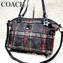 COACH コーチ トートバッグ 2way シグネチャー A4 チャーム