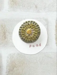 ハンドメイド no.123 ブローチ 花 オーブン粘土