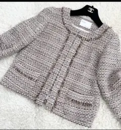 イエナ ノーカラー ジャケット ツイードのサムネイル