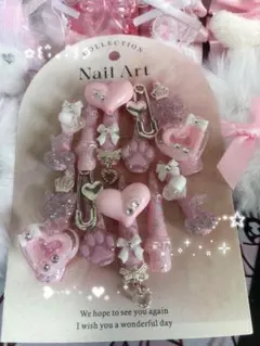 ネイルチップ♡ 地雷系 量産型 平成女児 ゴテゴテ ロングネイルチップ 16