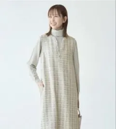 ツイードラメワンピース
