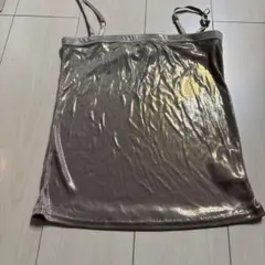 LAUTRE BLANC ゴールドサテン調キャミソール サイズ38