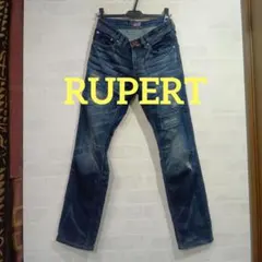 R.P.T. RUPERT スキニーデニム ダメージ加工 インディゴブルー