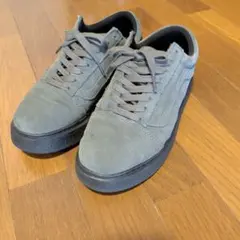 VANS グレー スエード ローカットスニーカー