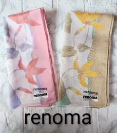 renoma レノマ ハンカチ 2枚セット 花柄